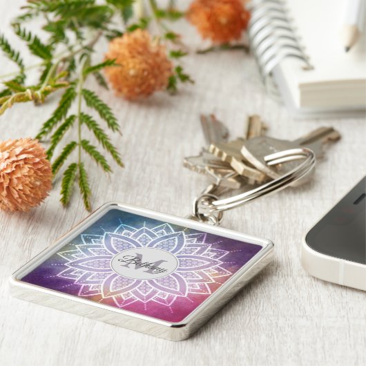 Porte-clés Elégant Zen Mandala Design personnalisé (Côté)