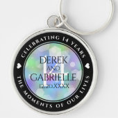 Porte-clés Élégante 14ème anniversaire du Mariage Opal (Devant)