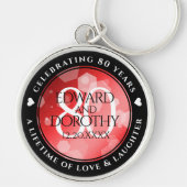 Porte-clés Elégante 80ème anniversaire du Mariage de Ruby (Devant)