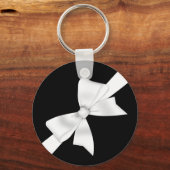 Porte-clés Elégante Bow blanche (Recto)