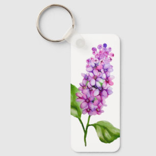 Porte-clés Élégante branche lilas aquarelle