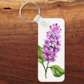 Porte-clés Élégante branche lilas aquarelle (Recto)