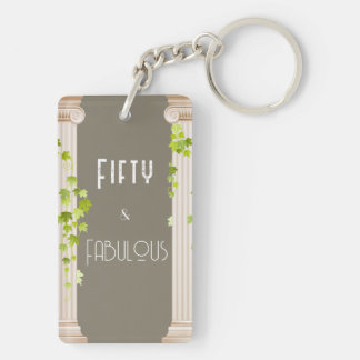 Porte-clés Elégante Cinquante Fabuleux Anniversaire Thème gre