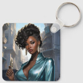 Porte-clés Élégante femme noire (Dos)