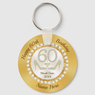 Porte-clés Elégante, Fête Favors pour 60e Anniversaire Femme,