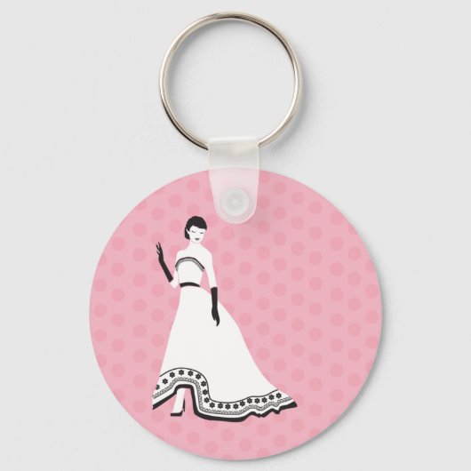 Porte-clés Élégante fille classique (Recto)