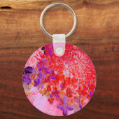 Porte-clés Élégante Hydrangea Limelight Violette et Orange (Verso)