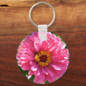 Porte-clés Elégante marguerite rose rose rétro (Recto)