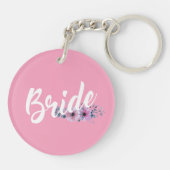 Porte-clés Élégante Mariée Calligraphie de mariage | Porte-cl (Dos)