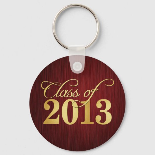 Porte-clés Élégante Maroon vignette et Gold Class de 2013 (Recto)