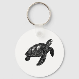 Porte-clés Élégante Nage Vielle tortue d'eau Copier