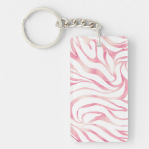 Porte-clés Elégante Parties scintillant Rose or Zebra White P