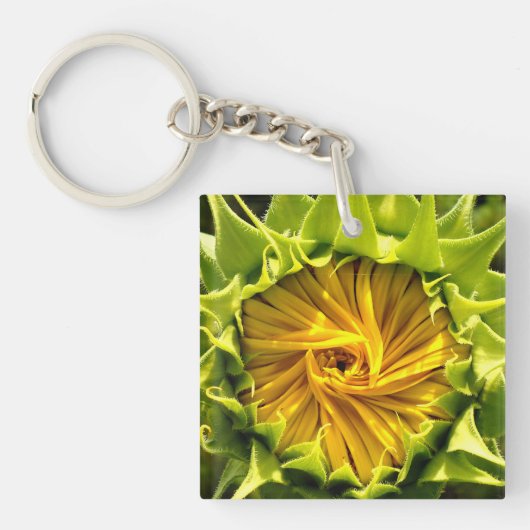Porte-clés Elégante photo de tournesol jaune (Devant)