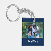 Porte-clés Élégante Photo Et Signature Familiale (Devant gauche)