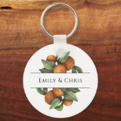 Porte-clés Élégante verdure des agrumes botaniques (Recto)