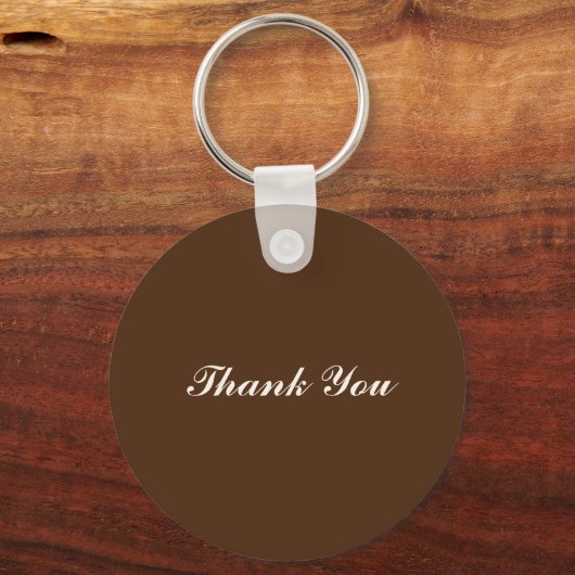 Porte-clés Élégantes fleurs de automne Mariage Merci (Verso)