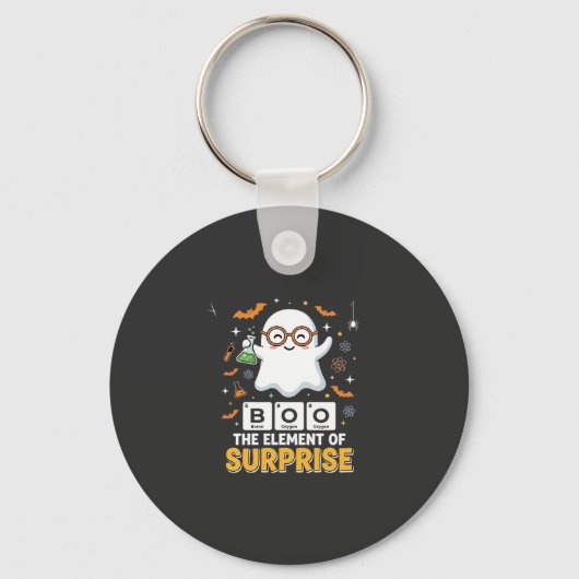 Porte-clés Élément de surprise de fantôme de design Halloween (Recto)