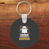 Porte-clés Élément de surprise de fantôme de design Halloween (Recto)