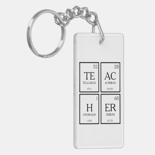 Porte-clés Élément de table périodique de l'enseignant Chimie (Devant gauche)