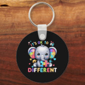 Porte-clés Élément Éléphant Cute Acceptation de l'autisme C'e (Recto)
