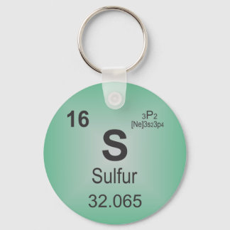 Porte-clés Élément individuel de soufre du tableau périodique