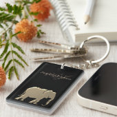 Porte-clés Élément Monogramme Or et Noir (Devant droit)