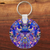 Porte-clés Éléments abstraits bleus mignons (Recto)