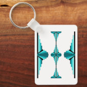 Porte-clés Éléments Art déco en vert turquoise (Recto)
