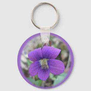 Porte-clés Éléments de coordination du Fleur sauvage violet