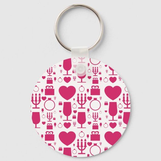 Porte-clés éléments de motifs de la Saint-Valentin (Recto)