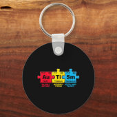 Porte-clés Éléments de sensibilisation à l'autisme Tableau pé (Recto)