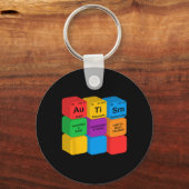 Porte-clés Éléments de Sensibilisation sur l'autisme amusants (Recto)