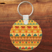 Porte-clés Éléments tribaux, motif polyvalent et transparent. (Recto)