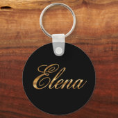 Porte-clés Elena gold Design Lettering (Recto)