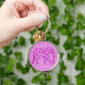 Porte-clés Eléphant à fleurs - orchidée et magenta (Main)