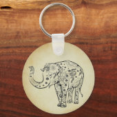 Porte-clés Éléphant à motifs (Verso)