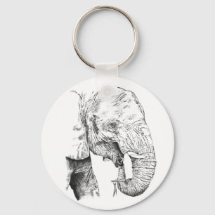 Porte-clés éléphant amusant « Les rides sont belle