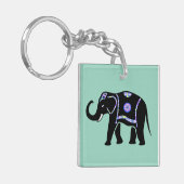 Porte-clés Elephant Animal Abstract Decorative Patterns (Devant gauche)
