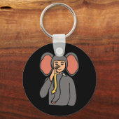 Porte-clés Eléphant ASL Geste main sourde Accusé de perte d'a (Recto)