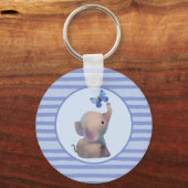 Porte-clés Éléphant avec papillon (Recto)