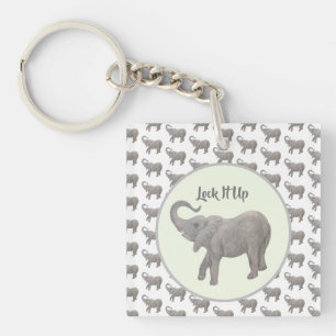 Porte-clés Éléphant Bébé Double Face