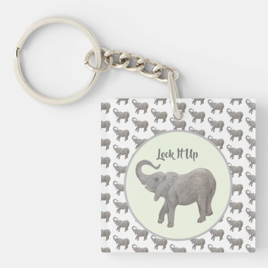 Porte-clés Éléphant Bébé Double Face (Devant)