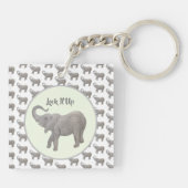 Porte-clés Éléphant Bébé Double Face (Dos)