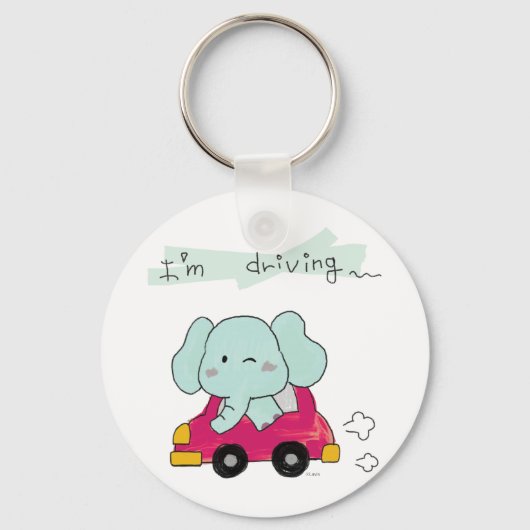 Porte-clés éléphant bleu trop mignon (Recto)