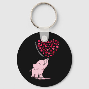 Porte-clés Elephant Coeur Ruban Cerveau Aneurysme Sensibilisa