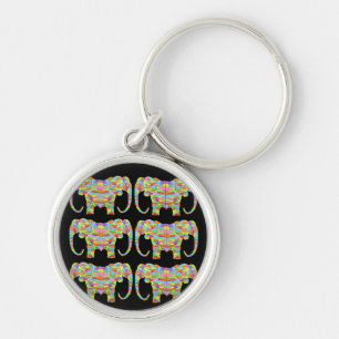Porte-clés Eléphant coloré