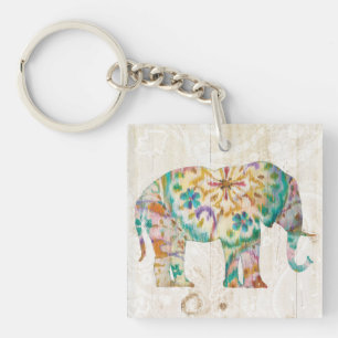 Porte-clés Éléphant de Boho Paisley I