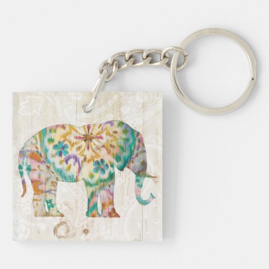 Porte-clés Éléphant de Boho Paisley I (Dos)