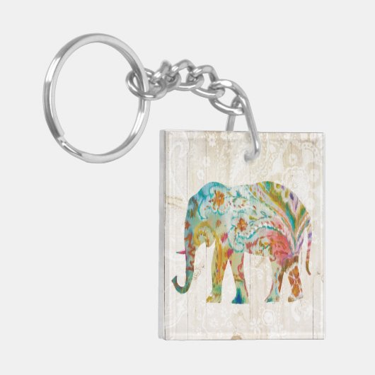 Porte-clés Éléphant de Boho Paisley II (Devant gauche)
