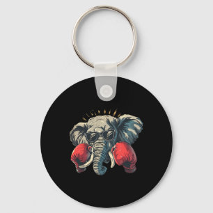 Porte-clés Éléphant de boxe avec gants de boxe Kickboxing Amu
